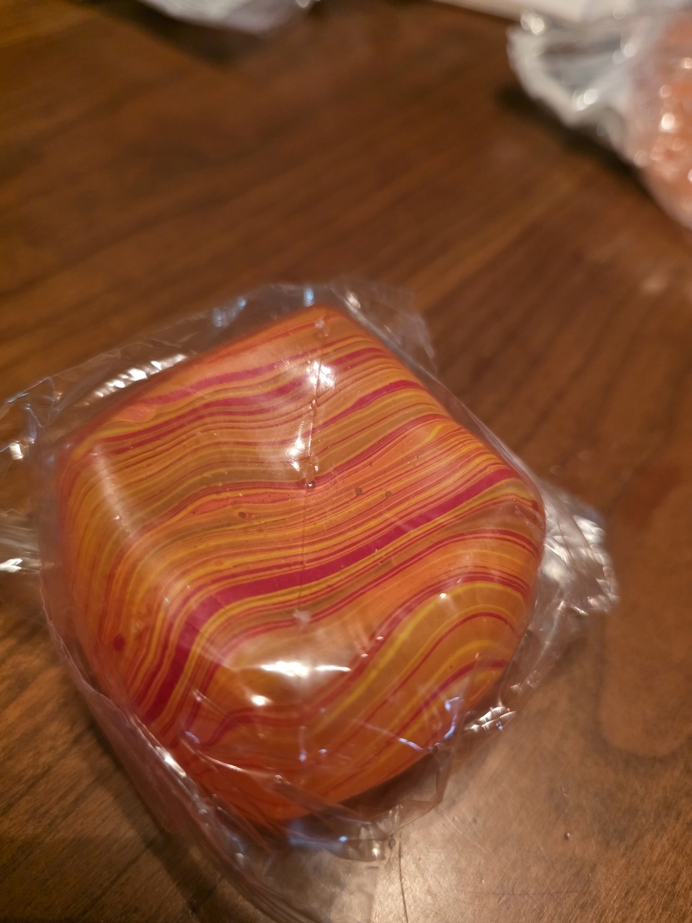 Orange And Purple Swirl Squishies